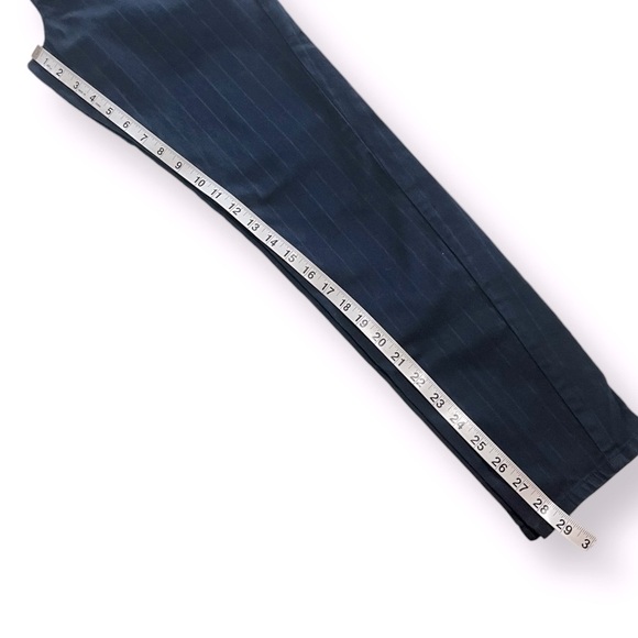 SANDRO Paris Pinstripe Denim 5 Pocket Jeans Dark Blue Size 40 FR Size 8 US - Picture 14 of 15